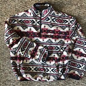 No Boundaries Aztec Print 1/4 Zip Pullover